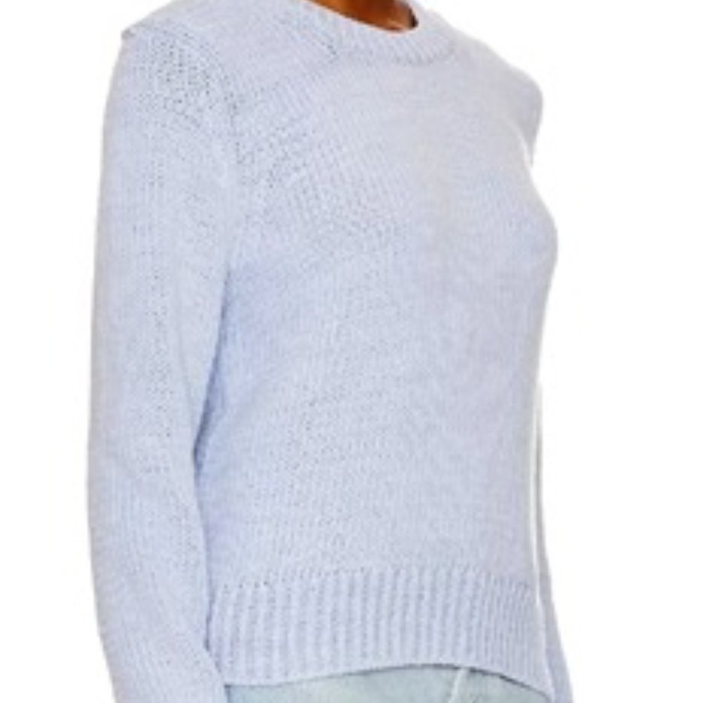 White + Warren Rope Easy Crewneck, Color Blue Cord, Size M